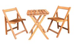 Mobilier de grădină BRIGITA 3 piese lemn 1+2