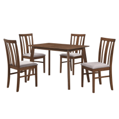 Blagovaonski set 1+4, orah/bež, ROIS SET