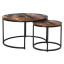 Măsuţe de cafea, set de 2, nuc/negru, CIRKO