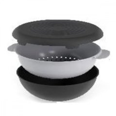 Kuhinjska posoda UH 3L., cedilo, set pokrovov, kombinacija barv