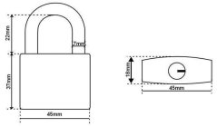 Litoželezna obešanka 45 mm, XL-TOOLS
