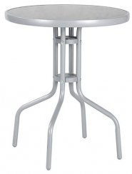 Stôl LEQ BRENDA, 72x60 cm, sklo, k setu BRENDA, svetlošedý