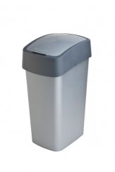 Kosz Curver® PACIFIC FLIP BIN 45 lit., 37,6x29,4x65,3 cm, antracyt/szary, na odpady