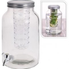 Wasserbehälter mit Hahn 5,5L mit Einsatzeinsatz, KLC-Glas