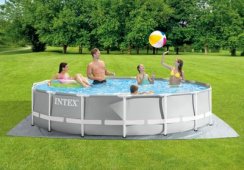 Pool Intex® Prism Frame Premium 26724, filter, črpalka, lestev, ponjava, spodnja ponjava, 4,57x1,07 m
