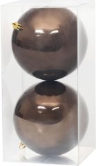 Gule MagicHome Vianoce, 2 ks, hnedé, na vianočný stromček, 12 cm (akce)