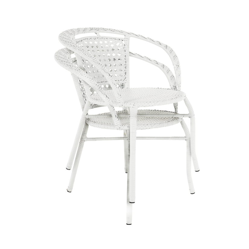 Záhradný ratanový set 1+2, biela, JENAR