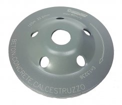 Disc de șlefuit diamantat 125 x 22 mm TURBO, fără filet, pentru beton, MAR-POL
