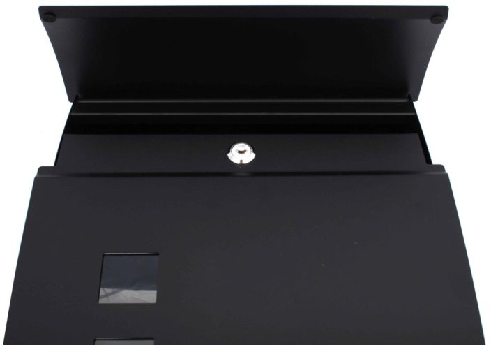 Poštovní schránka s okénky, 31x10x45cm, antracit, půlkruhová, XL-TOOLS