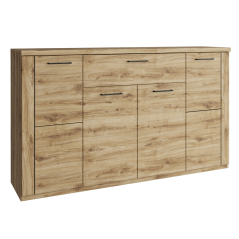 Komoda 4D1S, dąb navarra, TYŁ