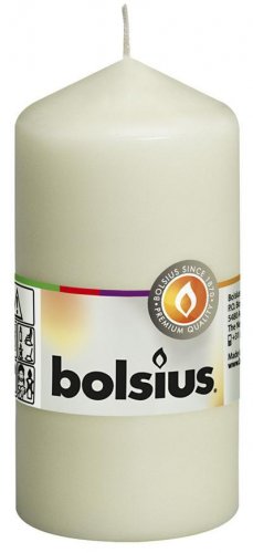 Svíčka Bolsius Pillar 120/60 mm, válcová, krémová