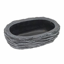 Dekorace/obal náhrobní ovál 25cm šedá