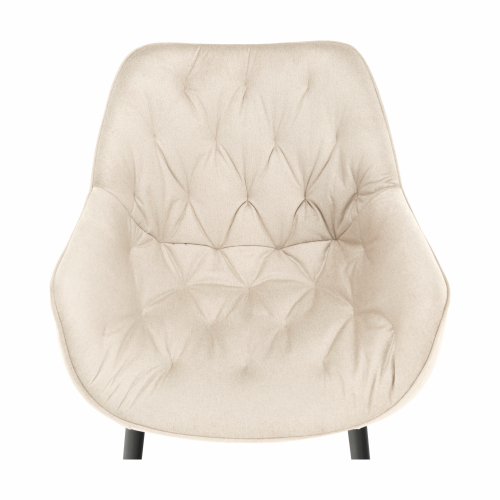 Designer-Sessel, beige Samtstoff, FEDRIS