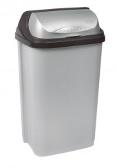 Abfallbehälter UH 50 l RASMUS Rolltop silber KLC